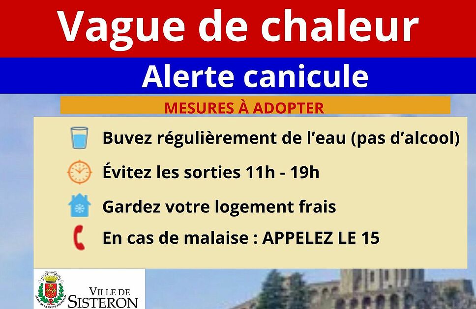 VAGUE DE CHALEUR EXCEPTIONNELLE : LES MESURES A ADOPTER